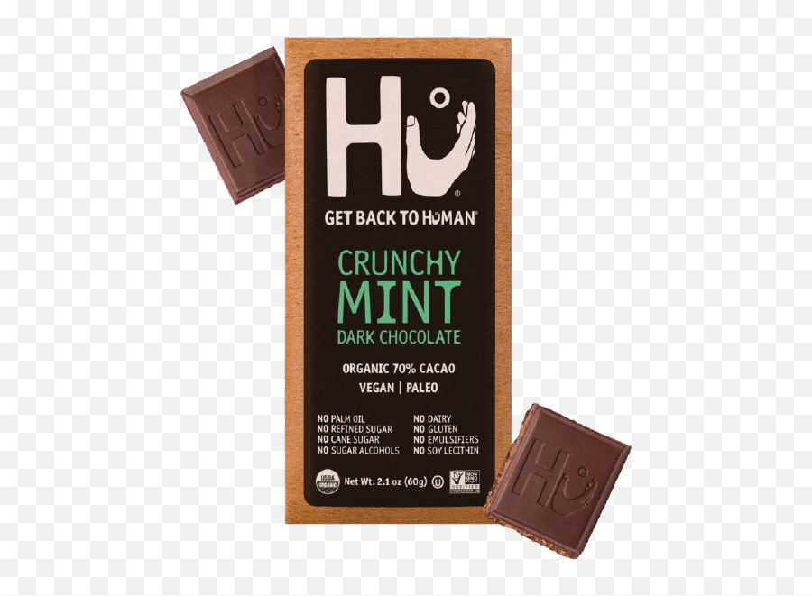 Hu Crunchy Mint Chocolate Bar - Hu Dark Chocolate Png,Chocolate Bar Transparent