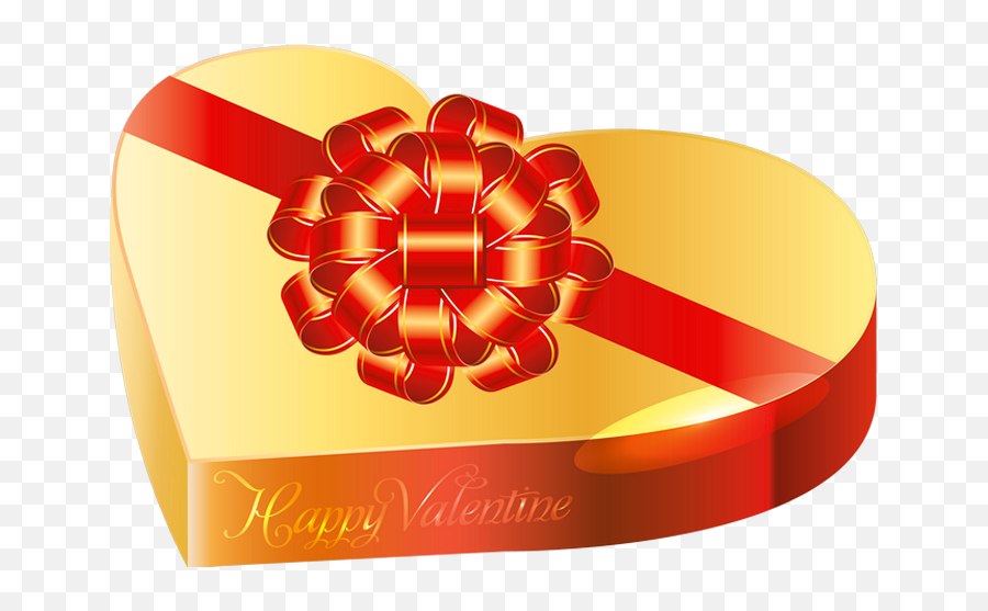 Download Free Png Gold Valentine Chocolate Box Clipart - Valentine Chocolate Box Png,Box Clipart Png