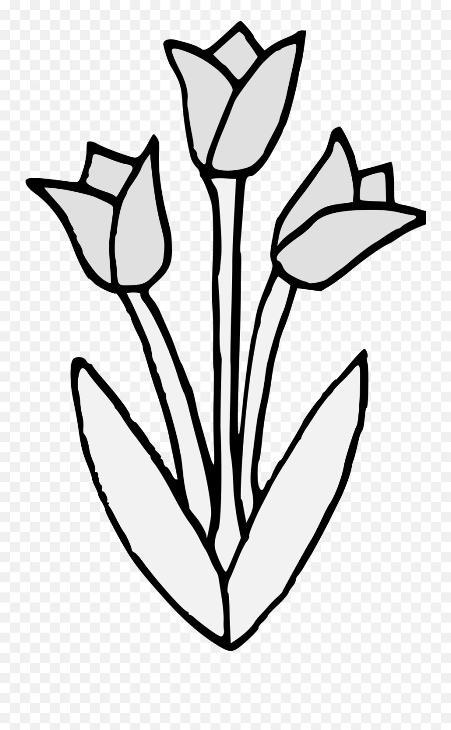 Tulip - Traceable Heraldic Art Floral Png,Tulips Png