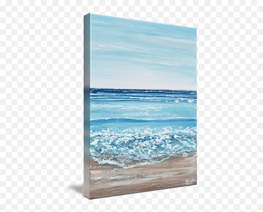 Sapphire Waves Giclee Print Art Coastal Abstract Painting Textured Ocean Beach Turquoise Blue - Vertical Png,Ocean Waves Transparent