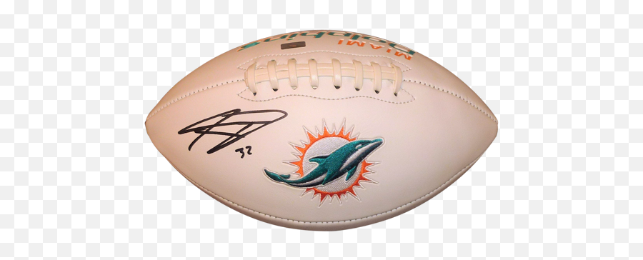 Download Hd Kenyan Drake Autographed Miami Dolphins Logo - Football Autographed Paraphernalia Png,Miami Dolphins Logo Png