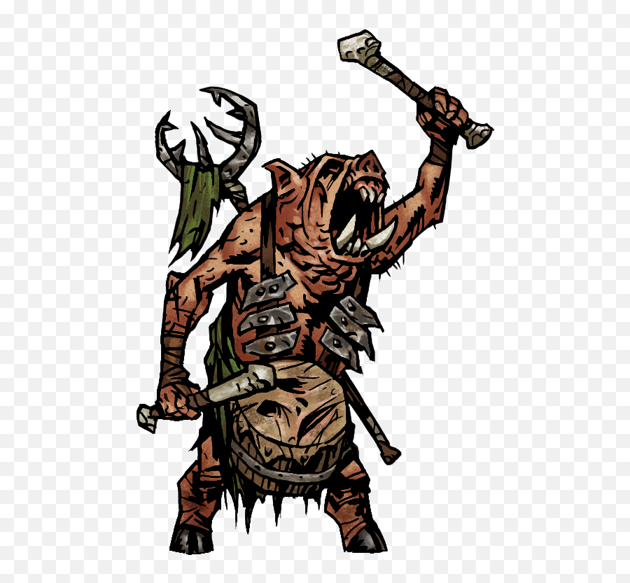 Swine Drummer - Darkest Dungeon Swine Folk Transparent Darkest Dungeon Swine Png,Darkest Dungeon Logo