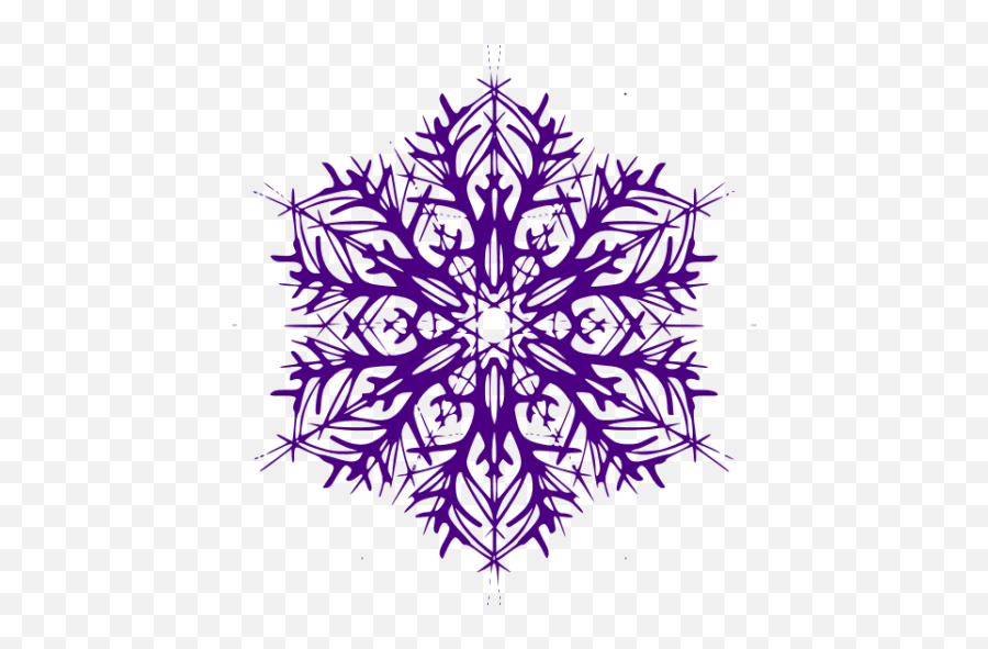 Indigo Snowflake 22 Icon - Free Indigo Snowflake Icons Decorative Png,Snowflake Icon Png