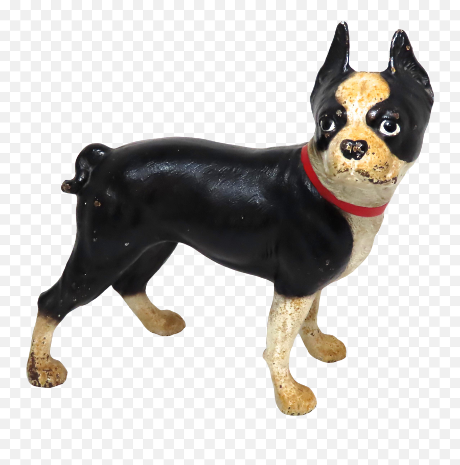 Vintage Hubley Cast Iron Boston Terrier Dog Doorstop - Vintage Cast Iron Boston Terrier Doorstop Png,Boston Terrier Png