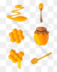 Honey Vector Templates - Wooden Spoon png