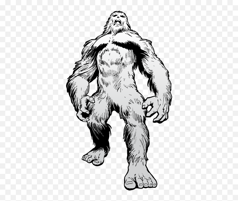 Bigfoot Drawing Free Download - Sasquatch Drawings Png,Bigfoot Png