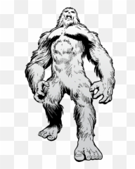Bigfoot Drawing Free Download - Sasquatch Drawings Png,Bigfoot Png