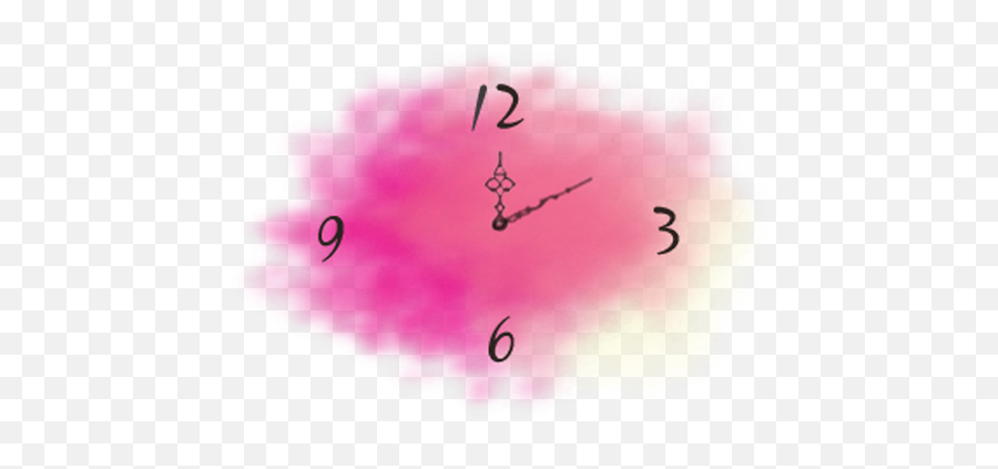 Watercolor Clock - Dot Png,Pink Clock Icon
