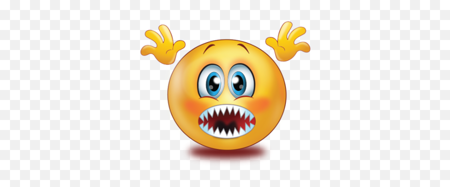 Scared Open Saw Tooth Mouse Emoji - Shocking Emoji Png,Scared Emoji Png