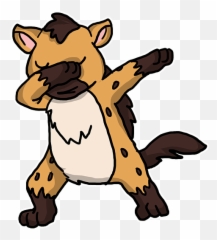 Funny Dabbing Hyena Wild Animal Lover Gift Shower Curtain - Figure png