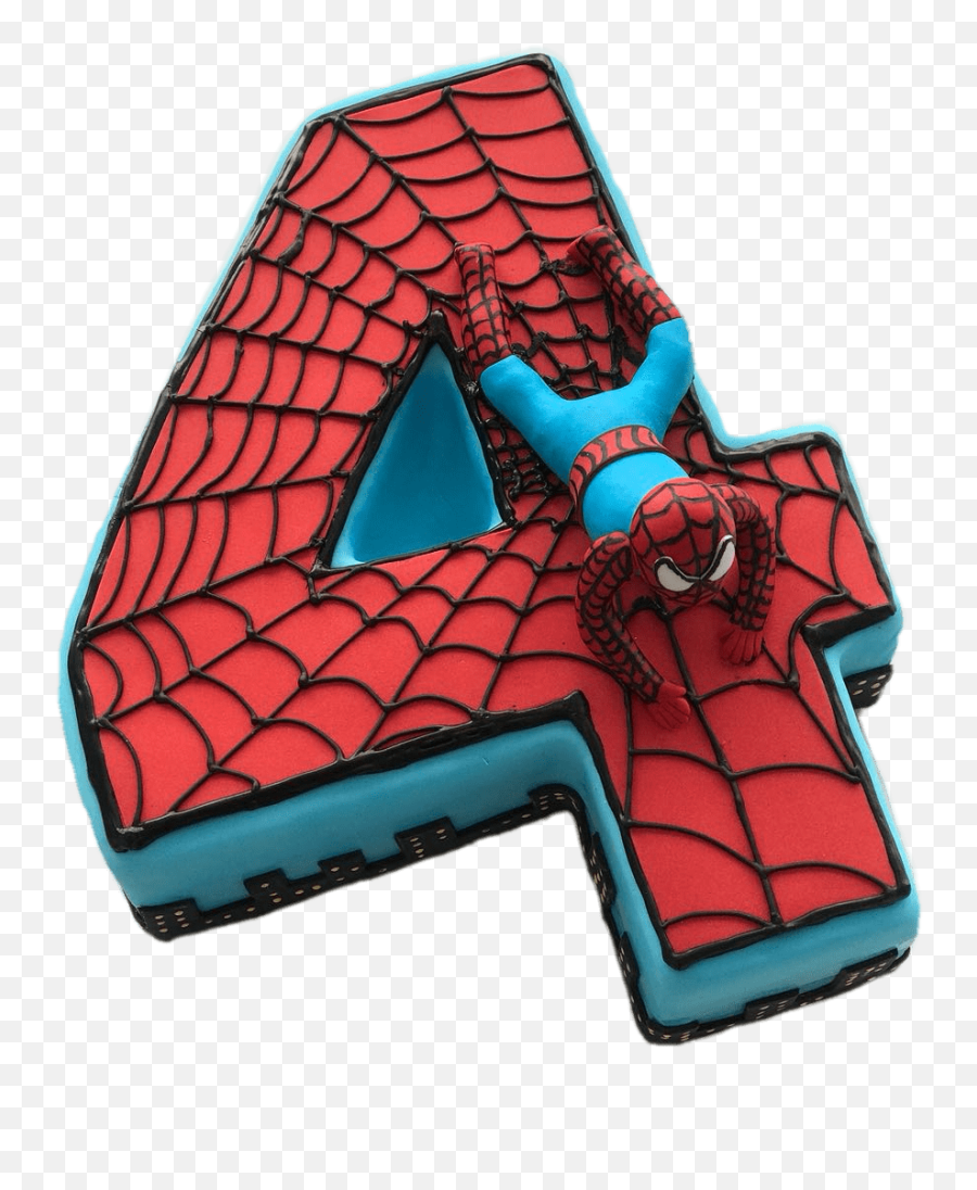 Spiderman Number 4 Cake Transparent Png - Stickpng Clipart Spiderman  Numbers,Spiderman Png - free transparent png images 