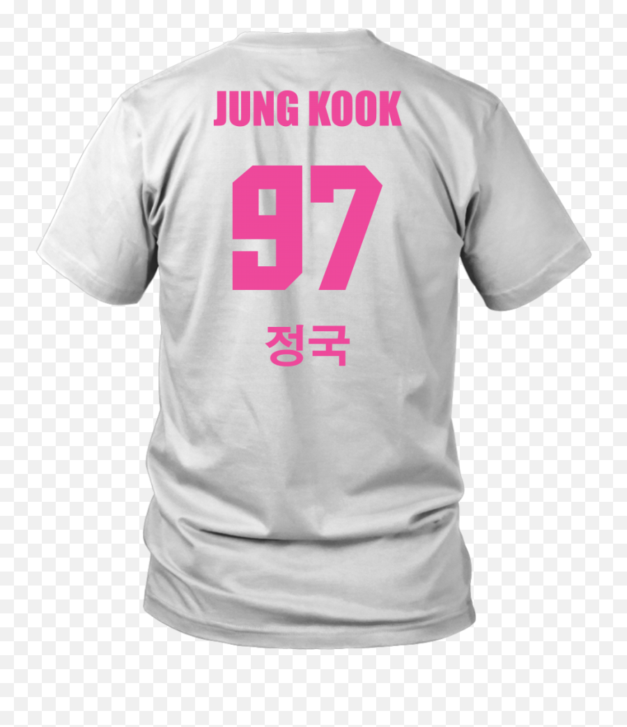 Bts Jungkook Pink Back Print Unisex T - Shirt T Shirt Fathers Day Png,Jungkook Png