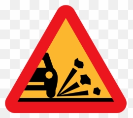 Loose Gravel Stone - Loose Stones Road Sign Png,Gravel Png