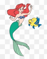 Free Ariel And Flounder Clipart Pack - Ariel Disney Clipart Png,Flounder Png