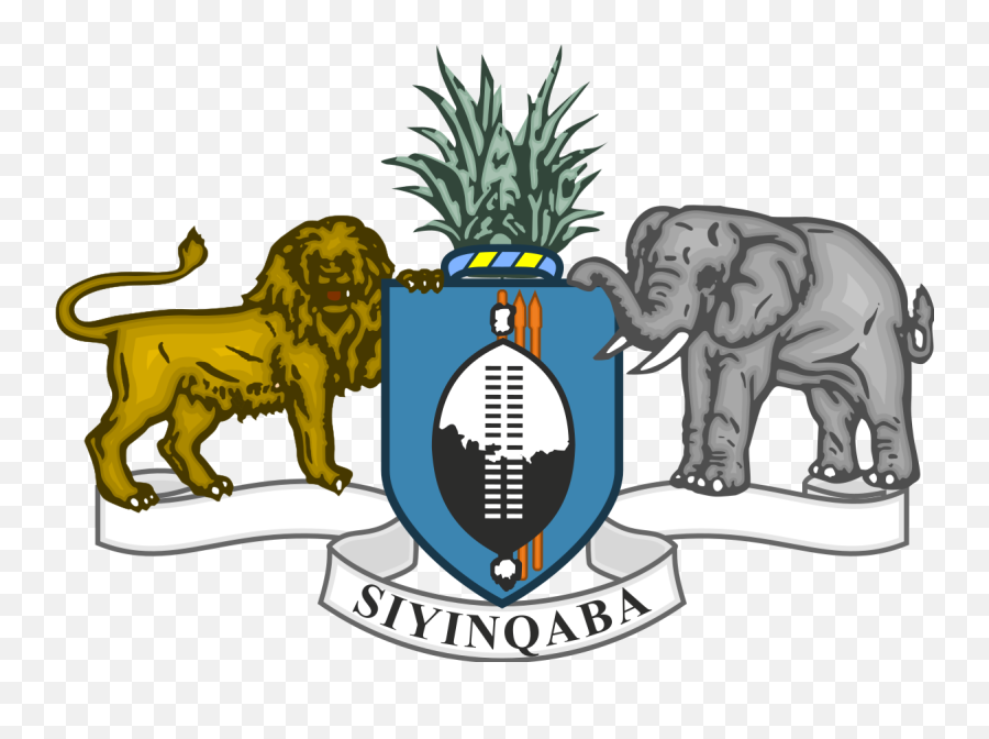 Coat Of Arms Eswatini - Wikipedia Swaziland Coat Of Arms Png,Elephant Clipart Transparent