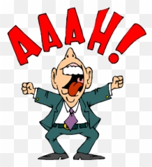 Guy Screaming Aaah - Dont Panic Clip Art Png,Screaming Png