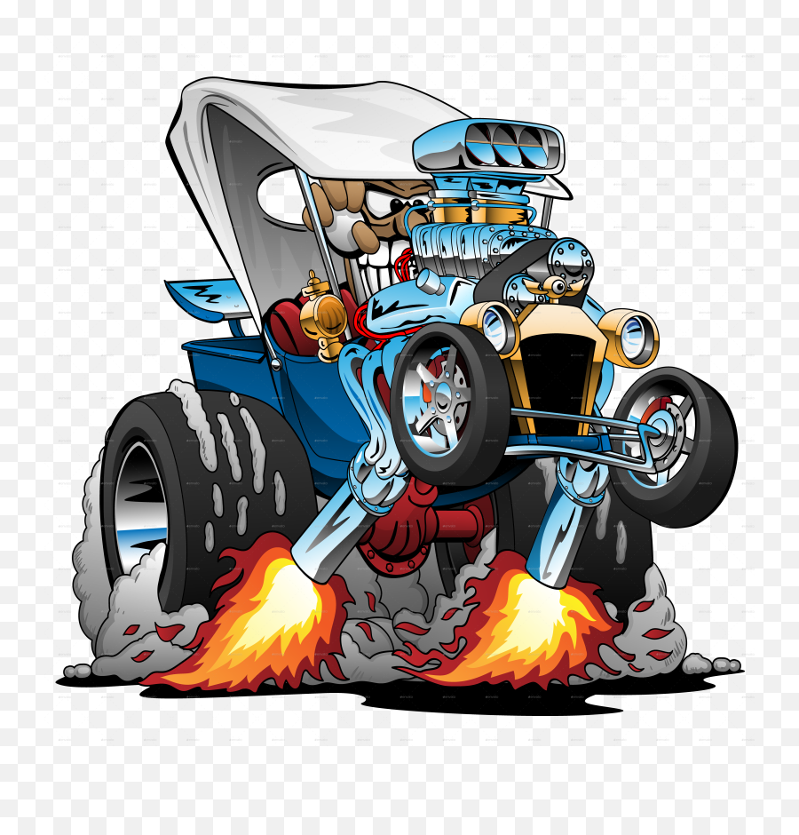 Custom T - Bucket Roadster Hotrod Cartoon T Buckets T Shirt Png,Hot Rod Png