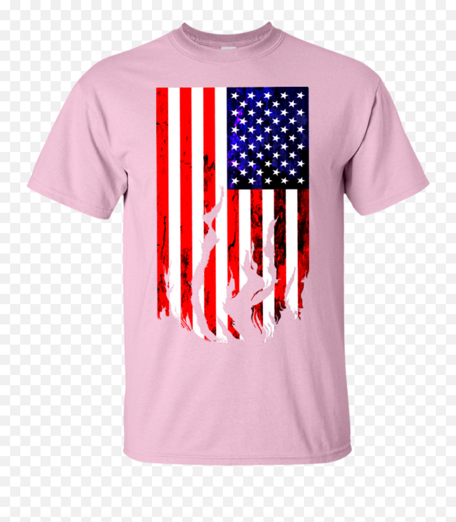 Ripped Gildan Ultra Cotton T - American Flag Png,Gucci Shirt Png