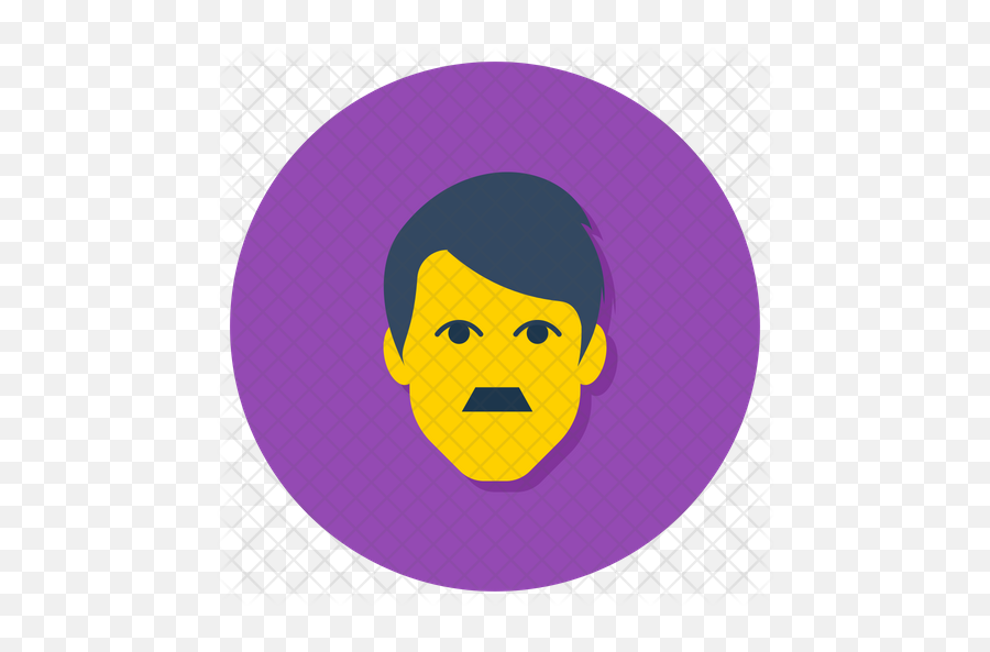 Hitler Icon Of Flat Style - Circle Png,Hitler Face Png