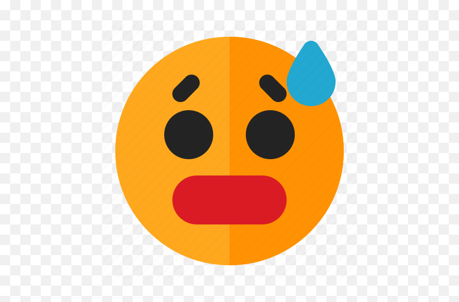 Emoji Emoticon Sad Surprised Tired Icon - Circle Png,Tired Emoji Png