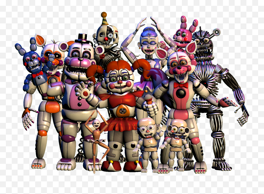 The Sister Location Animatronics As Transparrent PNGs