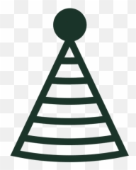 Minimalist Birthday Hat Icon - Vector png