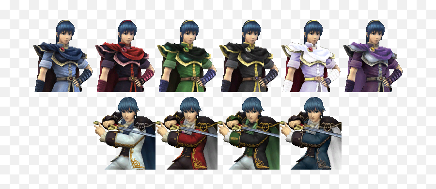 Project M Marth Skins - Marth Alternate Costumes Png,Marth Png