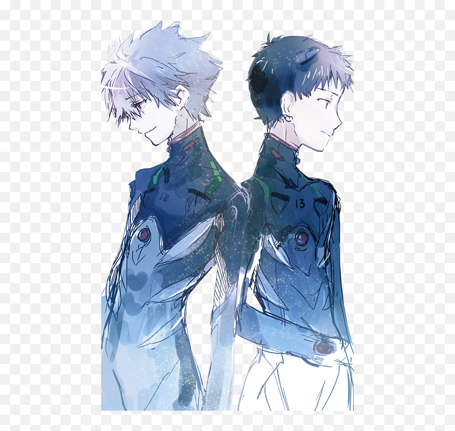 Art Mine Anime My Edit Png Transparent Nge Shinji Kawoshin - Neon Genesis Evangelion Shinji X Kaworu,Anime Boy Transparent