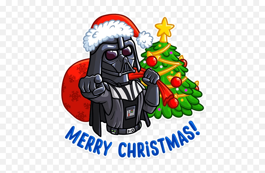 Darth Vaderu201d Stickers Set For Telegram - Christmas Png,Darth Vader Png