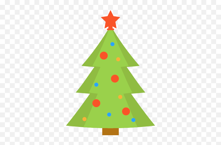 2 De 3 Flat Color Christmas Tree Icon Png