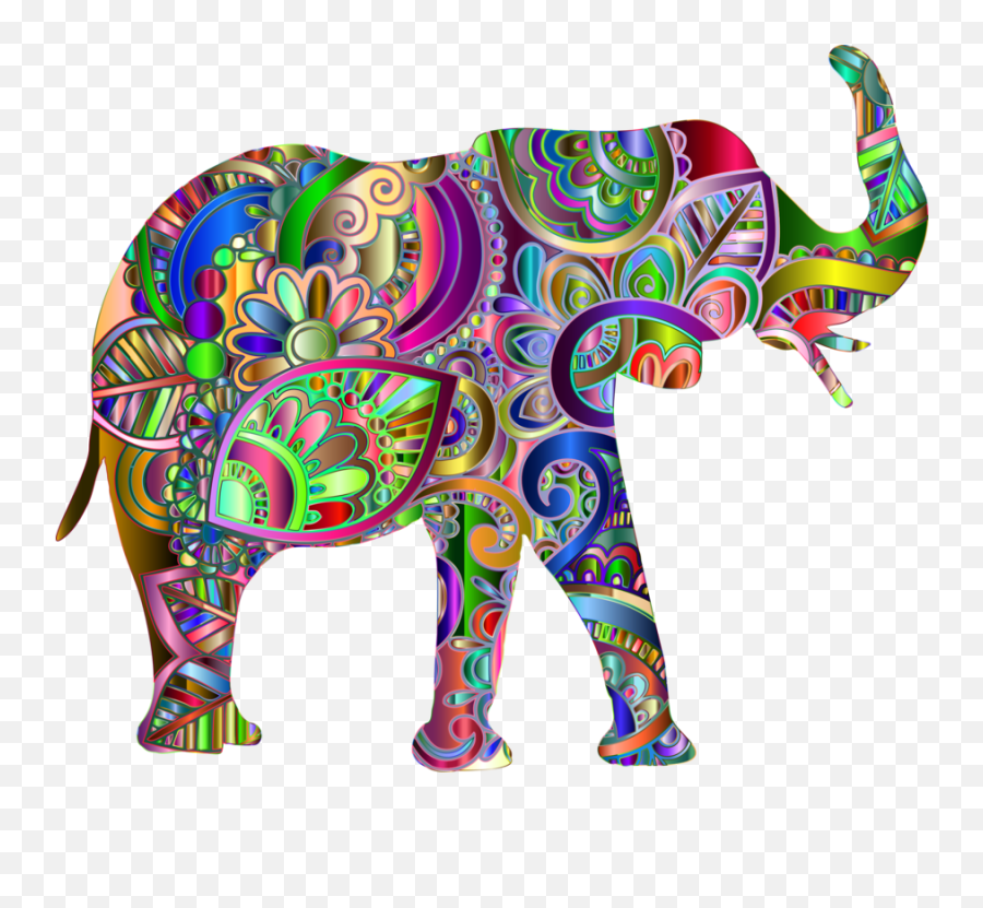 Visual Artswildlifeart Png Clipart - Royalty Free Svg Png Elephant Coloured,Tusk Png