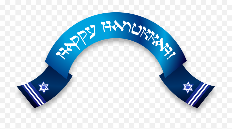 Download Happy Hanukkah Half Circle Blue Ribbon Banner - Circle Ribbon Blue Png,Half Circle Png