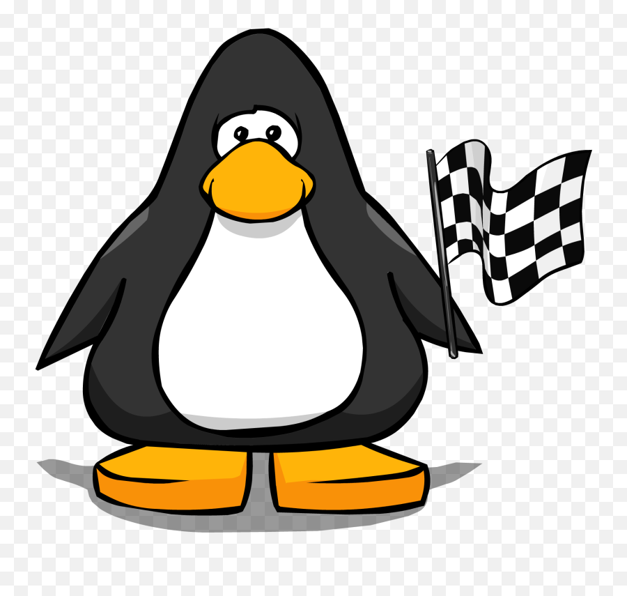 Checkered Flag Club Penguin Online Wiki Fandom - Penguin With Hard Hat Png,Checkered Flag Png