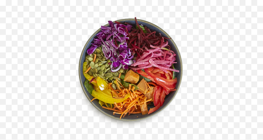 Fresh Organic Plant - Based Rainbow Salad Bowl Png,Salad Transparent