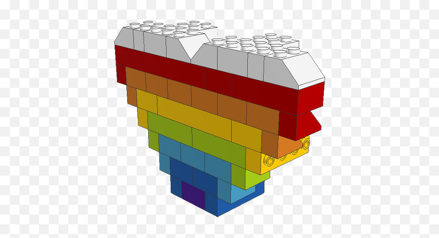 Lego Moc Rainbow Heart By Julien1001 Rebrickable - Build Vertical Png,Rainbow Heart Png
