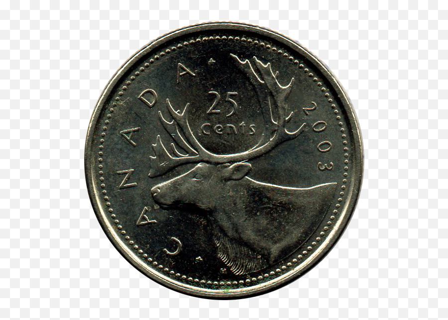 Value Of 1995 Canadian 25 Cents Coin Png Cent