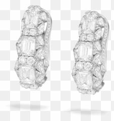 Pirouette White Diamond Earrings - Solid Png,Diamond Earrings Png