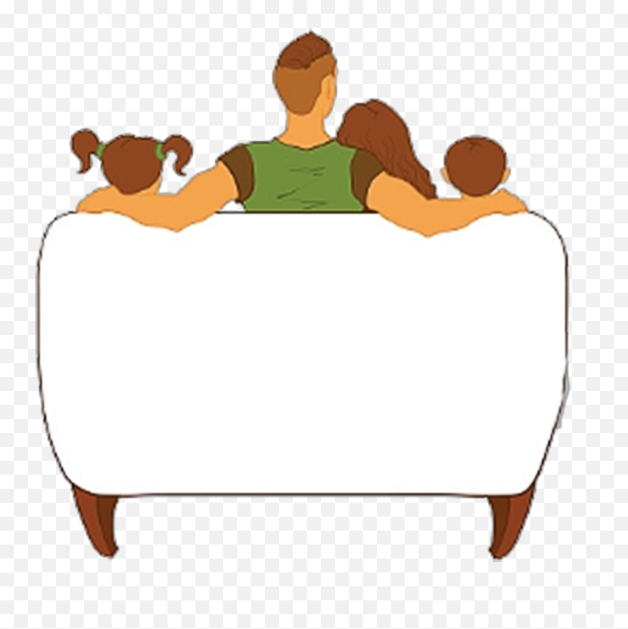 Television Family Cartoon Clip Art - Family Watching Tv Silhouette Png,Cartoon Tv Png