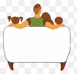 Television Family Cartoon Clip Art - Watching Tv Silhouette png