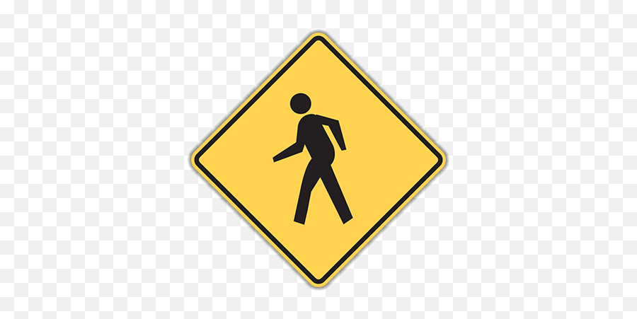 W11 - 2 Pedestrian Crossing Transparent Background Road Signs Png,Pedestrian Png