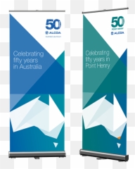 Alcoa 50 Year Branding - Pull Up Banner Mockup Png