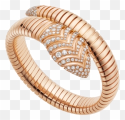 Seven Iconic Bracelets That Made History - Diamant Or Rose Bulgari png