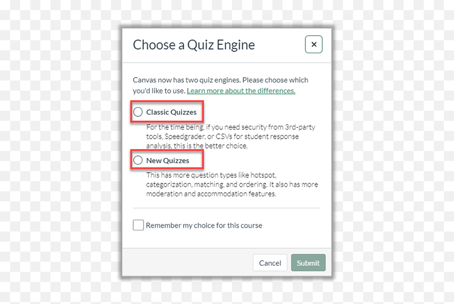 New Quizzes - Canvas Classic Quizzes Vs New Quizzes Lti Png,Icon Quiz Answers