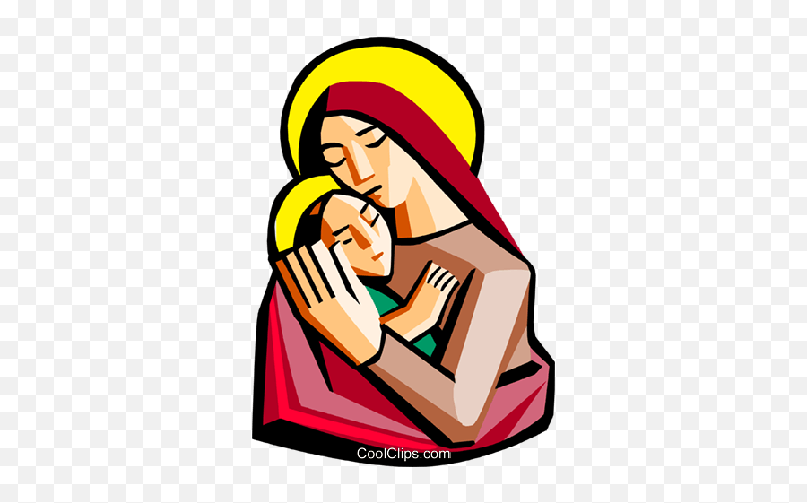Mother Mary With Baby Jesus Royalty - Mary And Jesus Vector Png,Virgin Mary Png