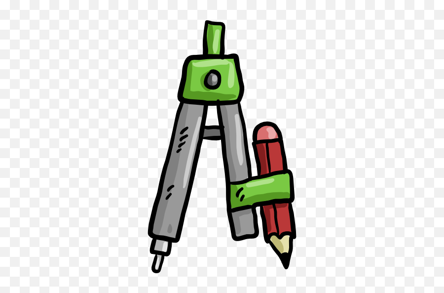 Drawing Miscellaneous Draw Compass Education School - Miscellaneous Tools Drawing Png,Drafting Compass Icon