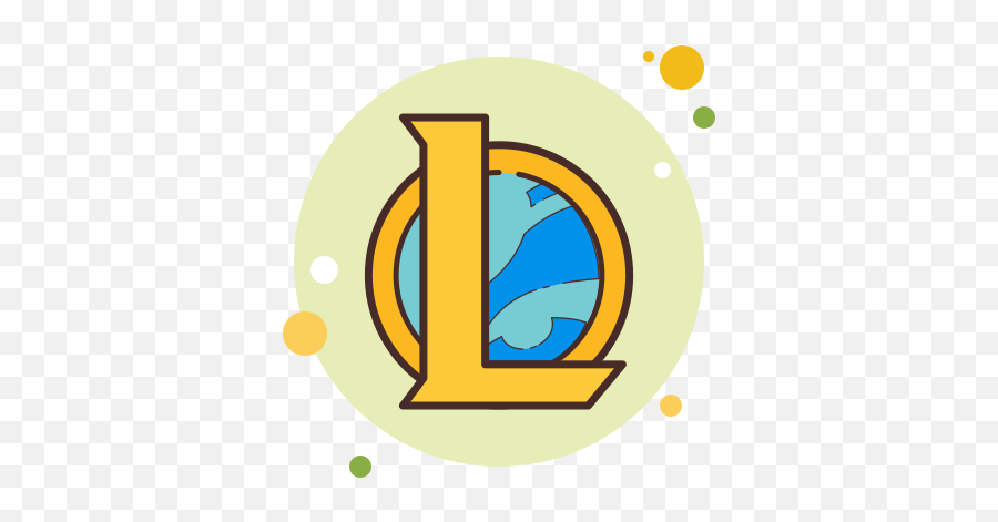 League Of Legends Icon In Circle Bubbles Style - League Of Legends Logo Outline Png,League Of Legends Icon Hd