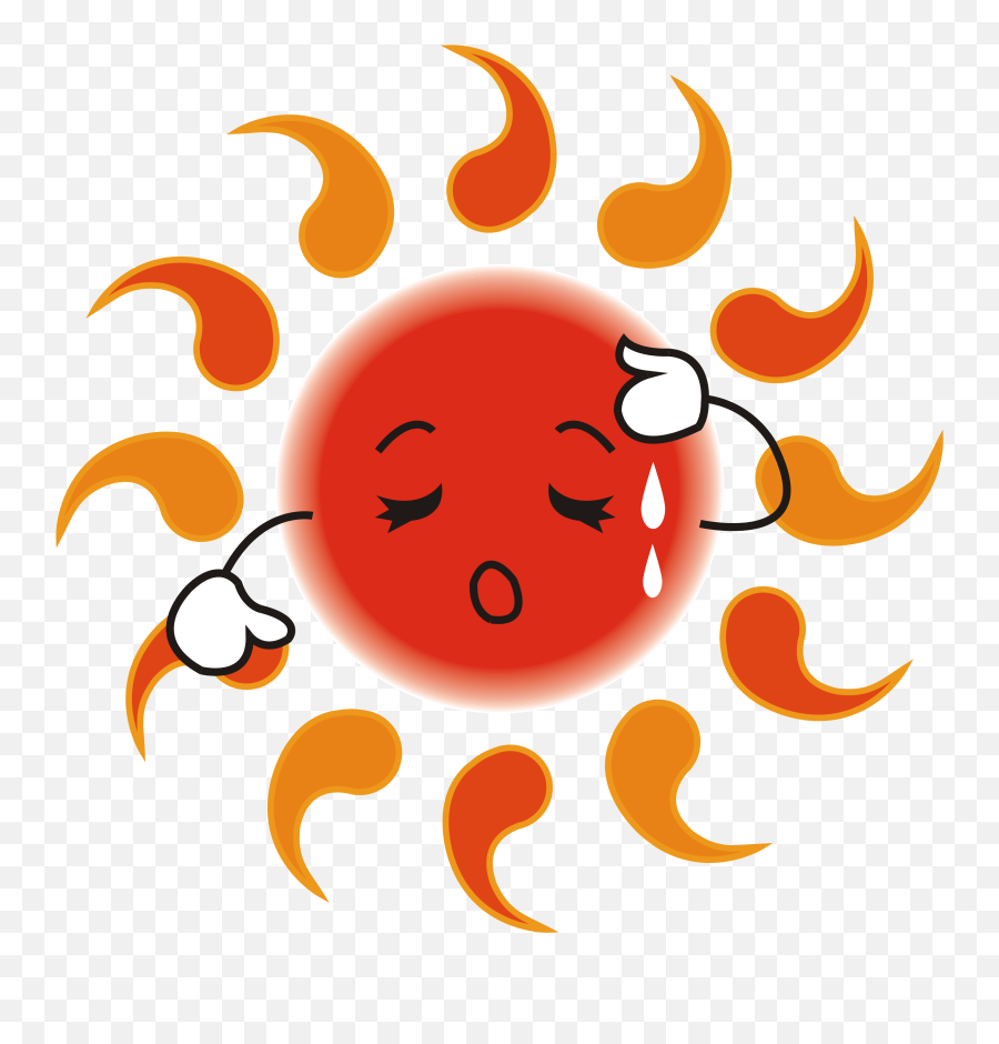 Hot Clipart Hyperthermia Picture 1367374 - Vector Graphics Png,Red Sun Png