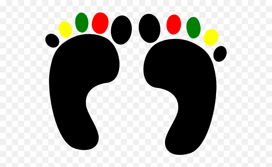 Multi Colored Toes Svg Clip Arts - Colorful Foot Print Clipart Png,Footprints Transparent