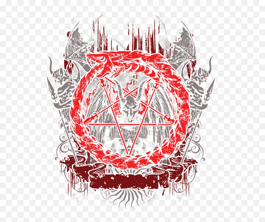 Ouroboros Devil Pentagram T - Shirt Illustration Png,Ouroboros Transparent