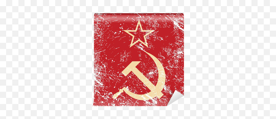 Communism Cccp - Soviet Union Retro Flag Wall Mural U2022 Pixers U2022 We Live To Change Mary Destroyer Of All Heresies Png,Soviet Union Logo